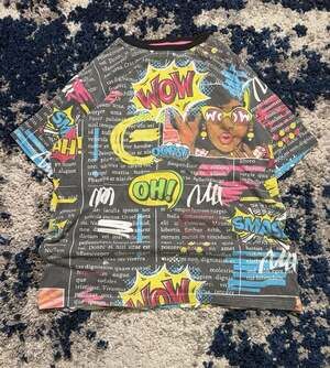 Encrypted Graphic Comic Pop Art All-Over Print T-Shirt